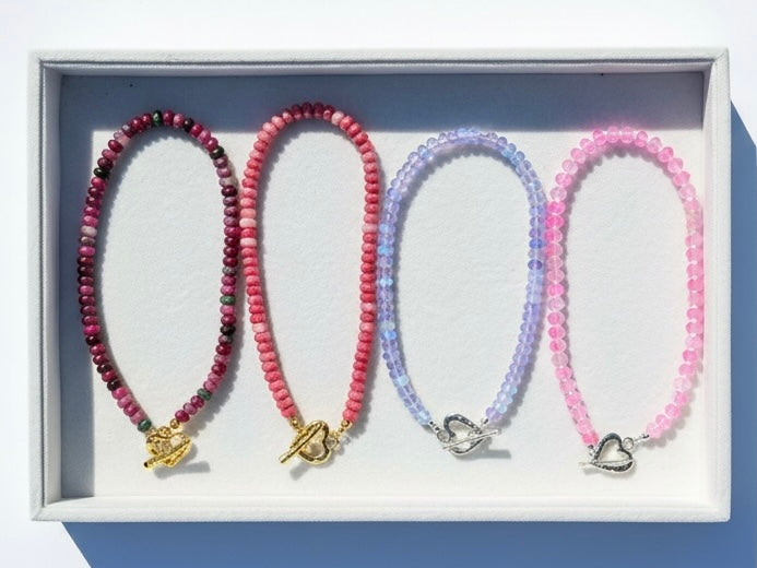 Pretty Pink Locked in Love Necklace