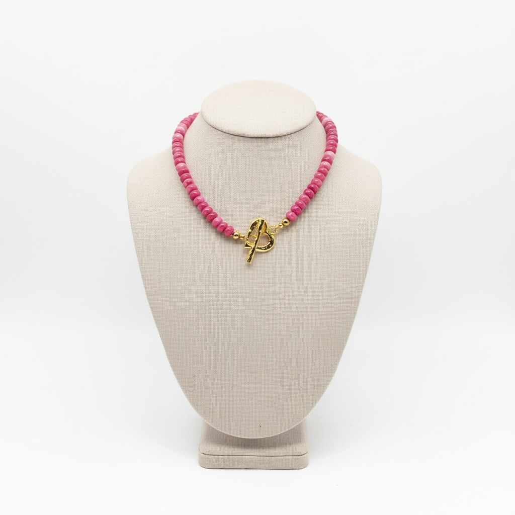 Pretty Pink Locked in Love Necklace