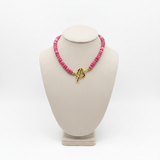 Pretty Pink Locked in Love Necklace